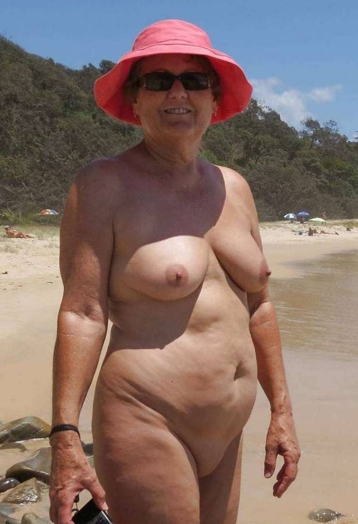 Old women on the beach